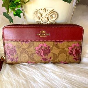 Coach Slim Accordion Zip Wallet” hard to find”